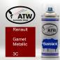 Preview: Renault, Garnet Metallic, 3C: 400ml Sprühdose, von ATW Autoteile West.